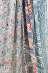French bordered decorative paisley cotton voile