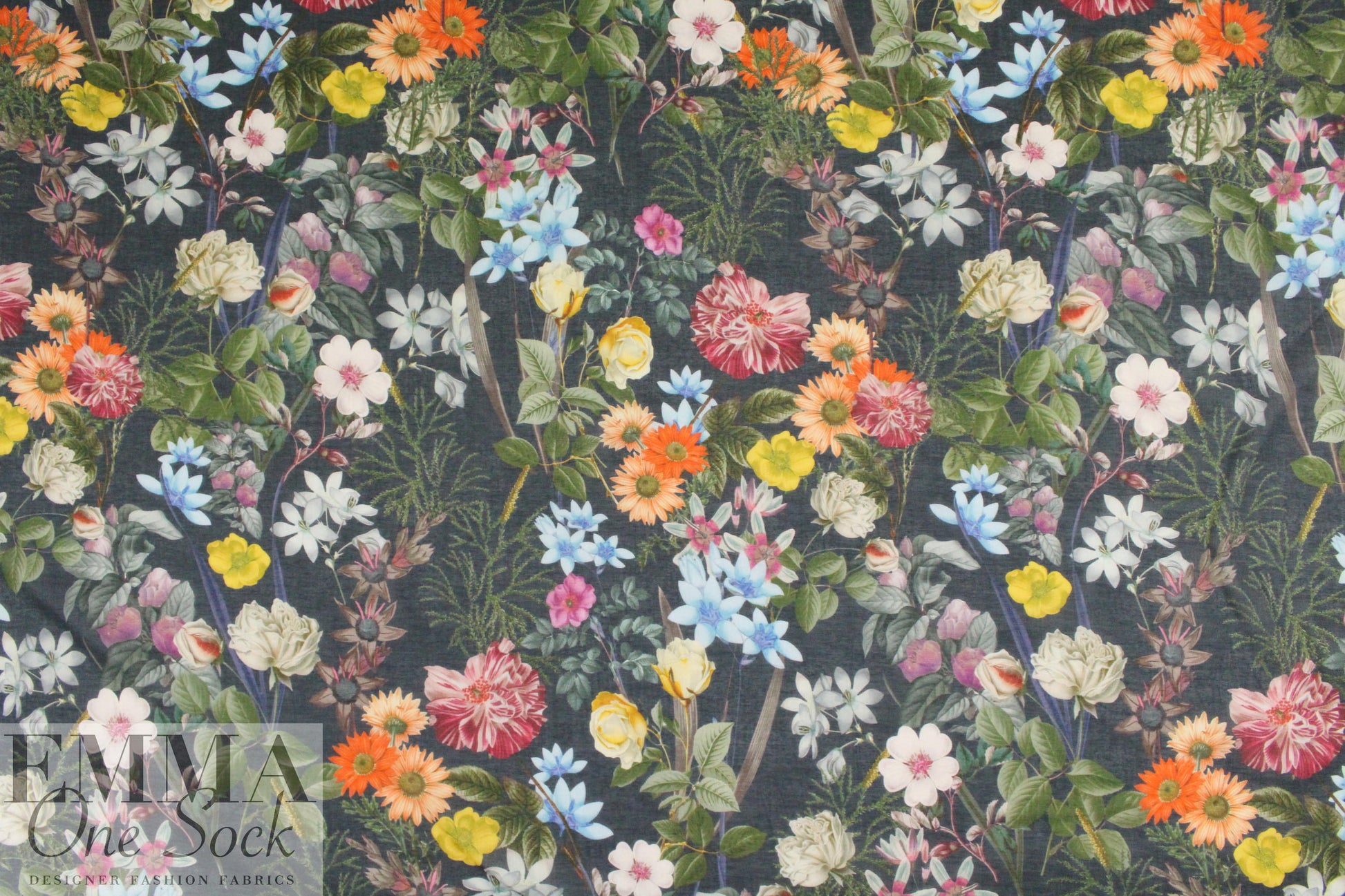 Italian 'all in bloom' floral cotton voile 2.25 yds