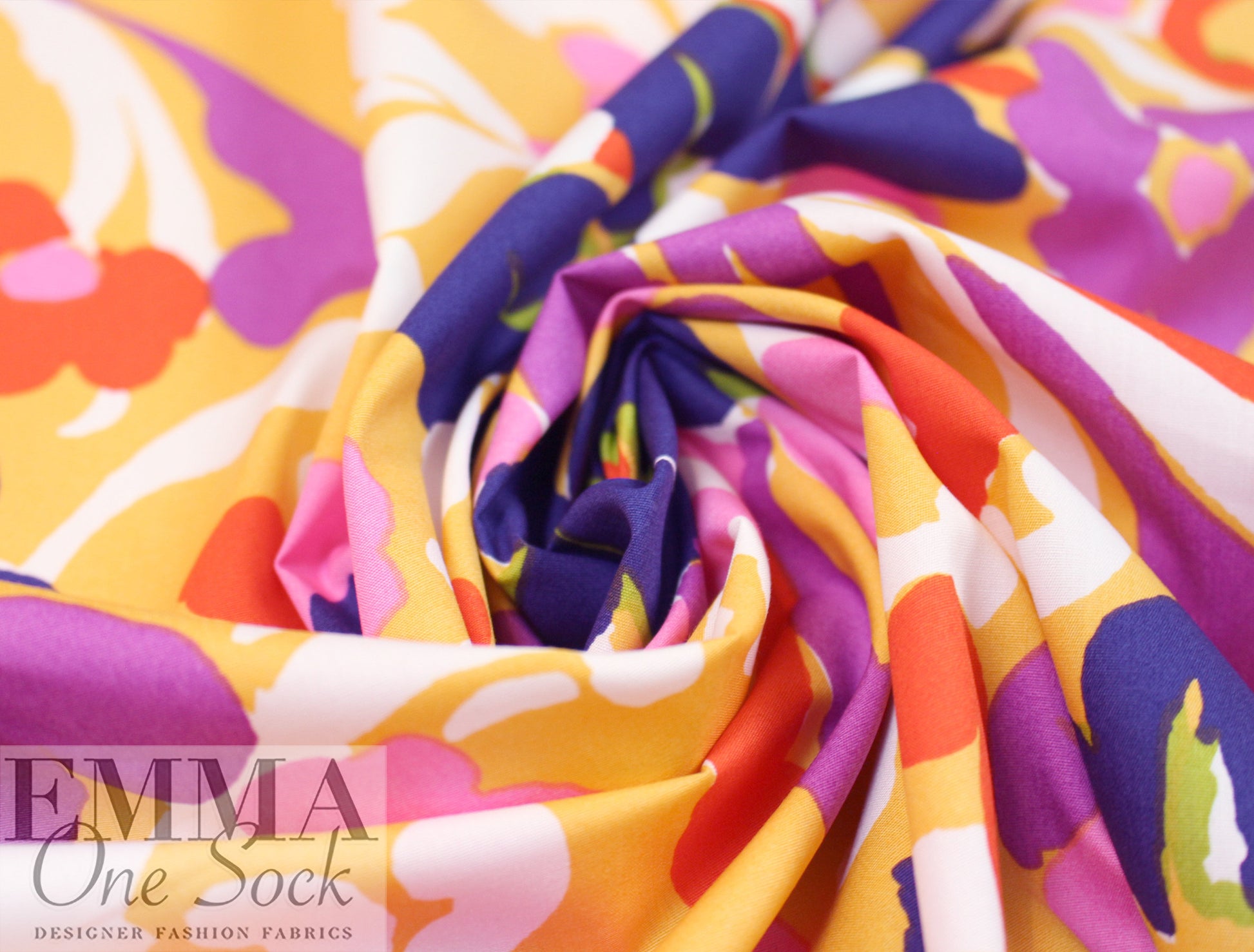 JCrew semi-sheer cotton voile - artful blooms 1.875 yd