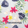 Italian 'tropical holiday' floral stretch cotton shirting 1.25 yds