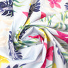 Italian 'tropical holiday' floral stretch cotton shirting 1.25 yds