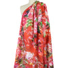 Italian top designer 'rosy romance' floral cotton voile 2 yd