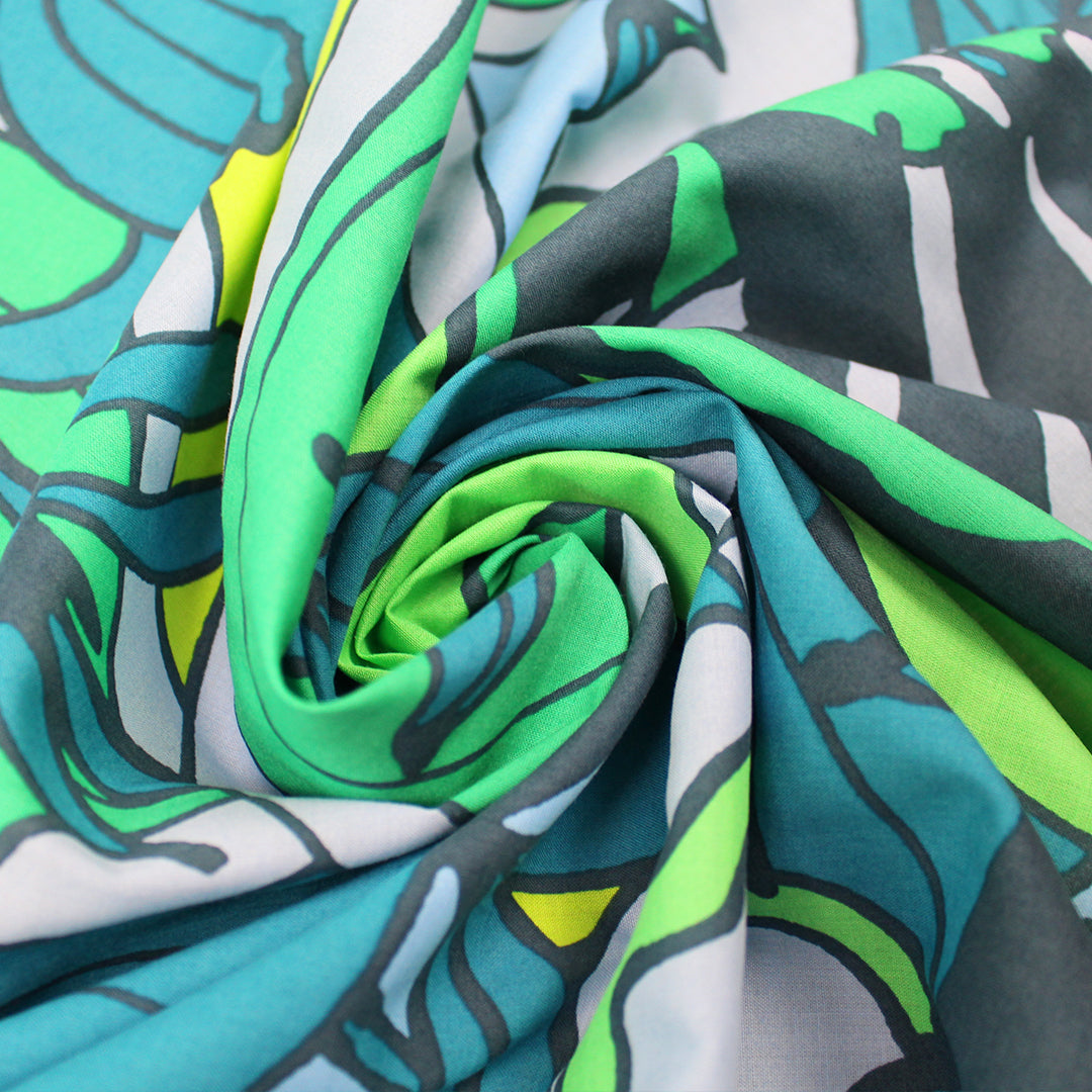 Italian 'reaching blossoms' cotton voile 2 yds