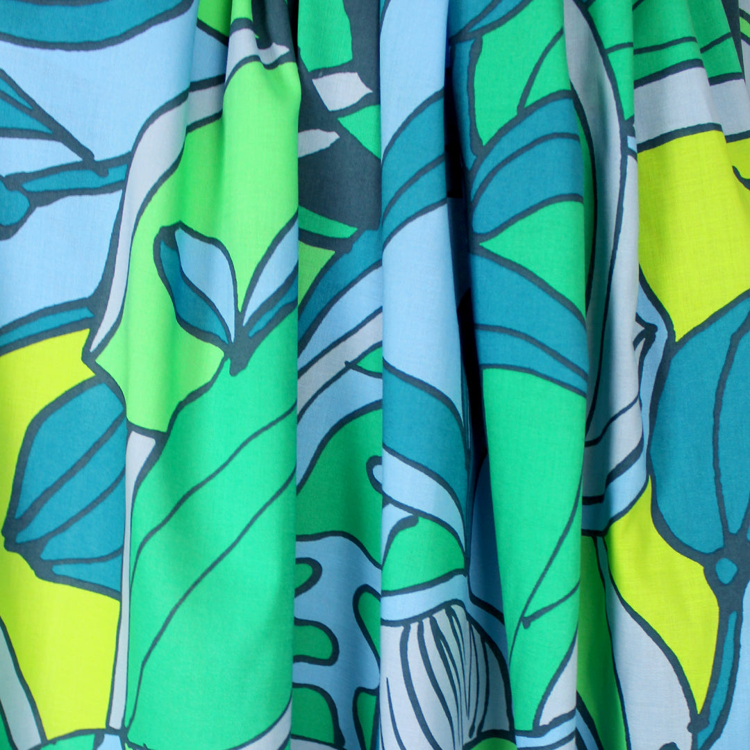 Italian 'reaching blossoms' cotton voile 1.75 yd