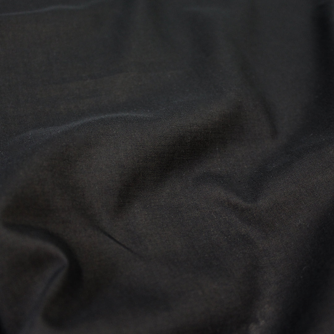 lightweight cotton voile for lining, etc. -  black 1 yard