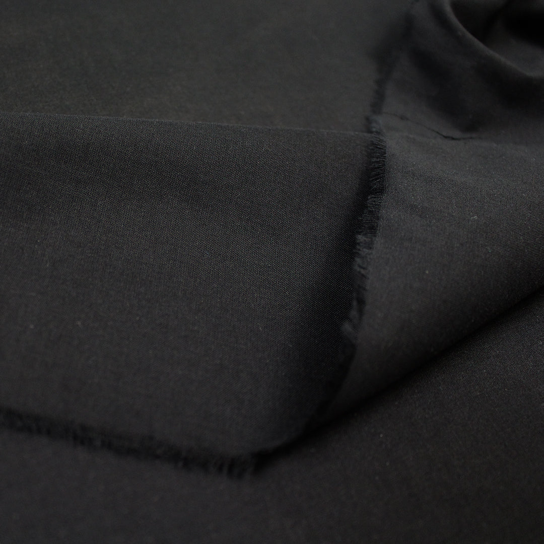 lightweight cotton voile for lining, etc. -  black 1 yard