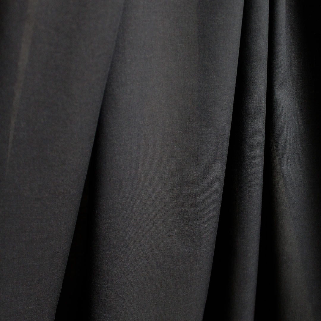 lightweight cotton voile for lining, etc. -  black 1 yard