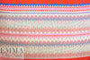 Italian red/blue/aqua dotty panel print cotton voile 1 yard