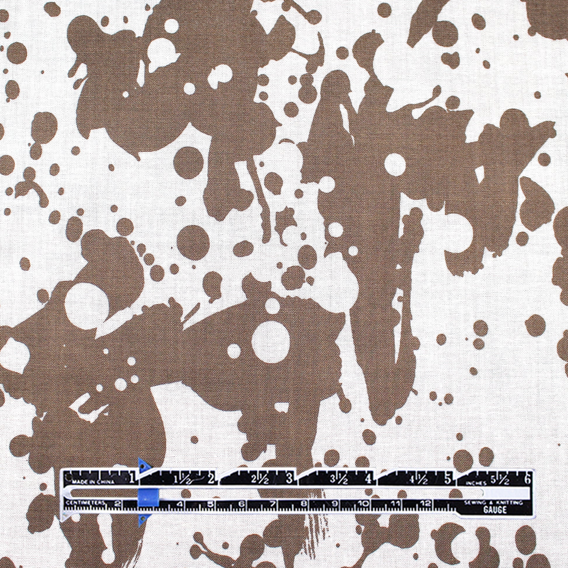 'splatter paint' printed cotton voile