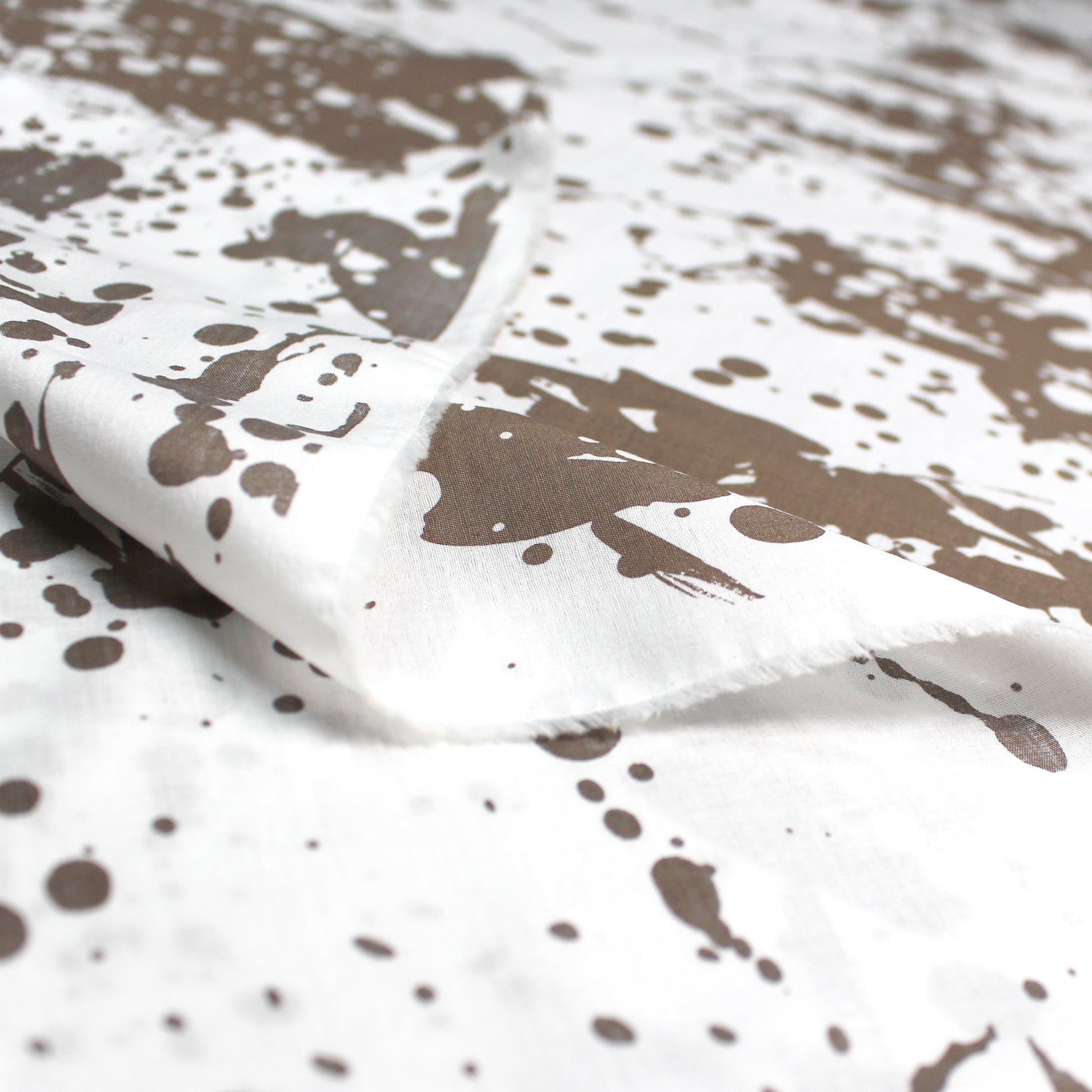 'splatter paint' printed cotton voile