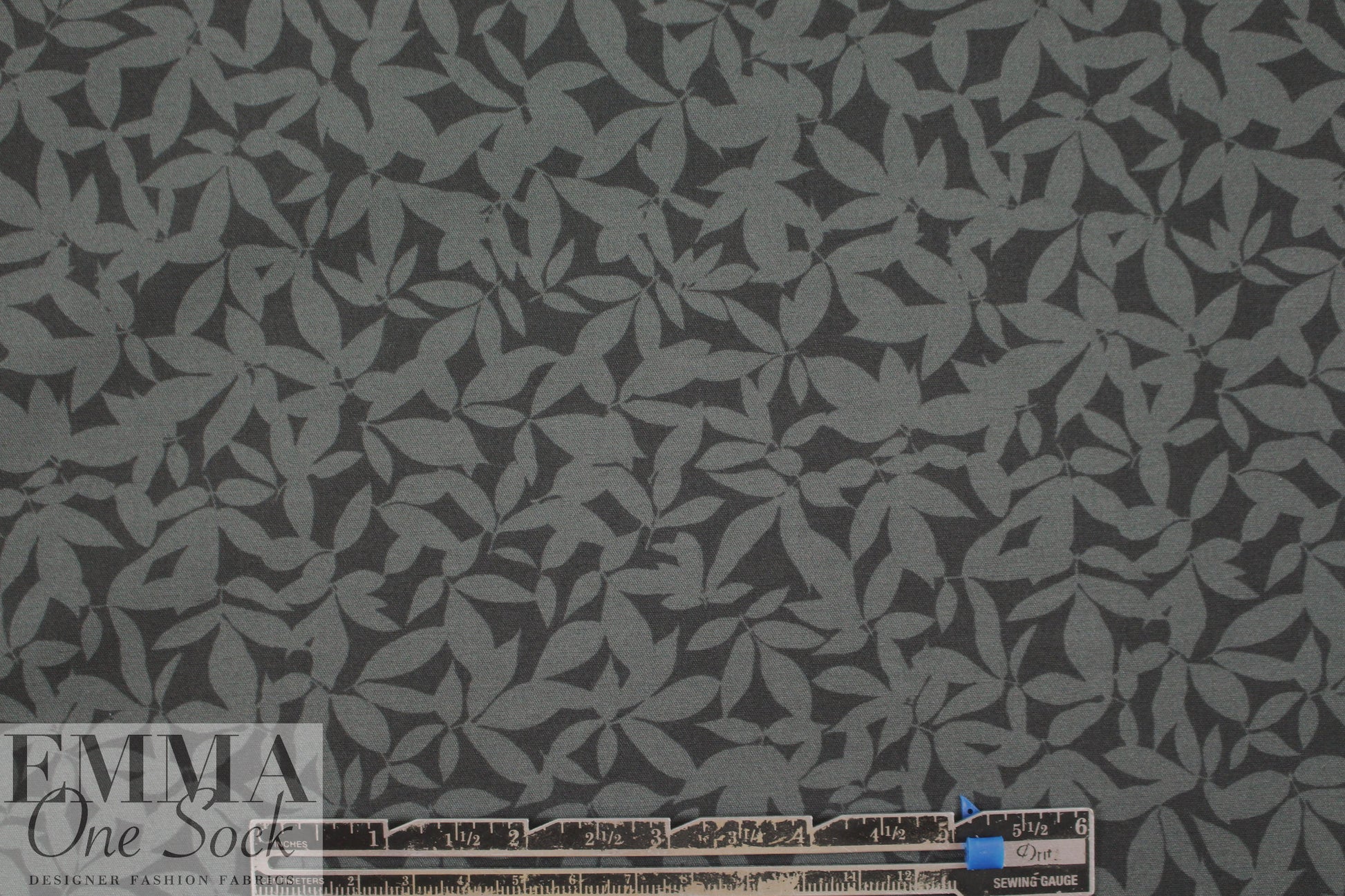 Burberrry leaf silhouette graphic cotton voile 1.375 yds Minor Flaw