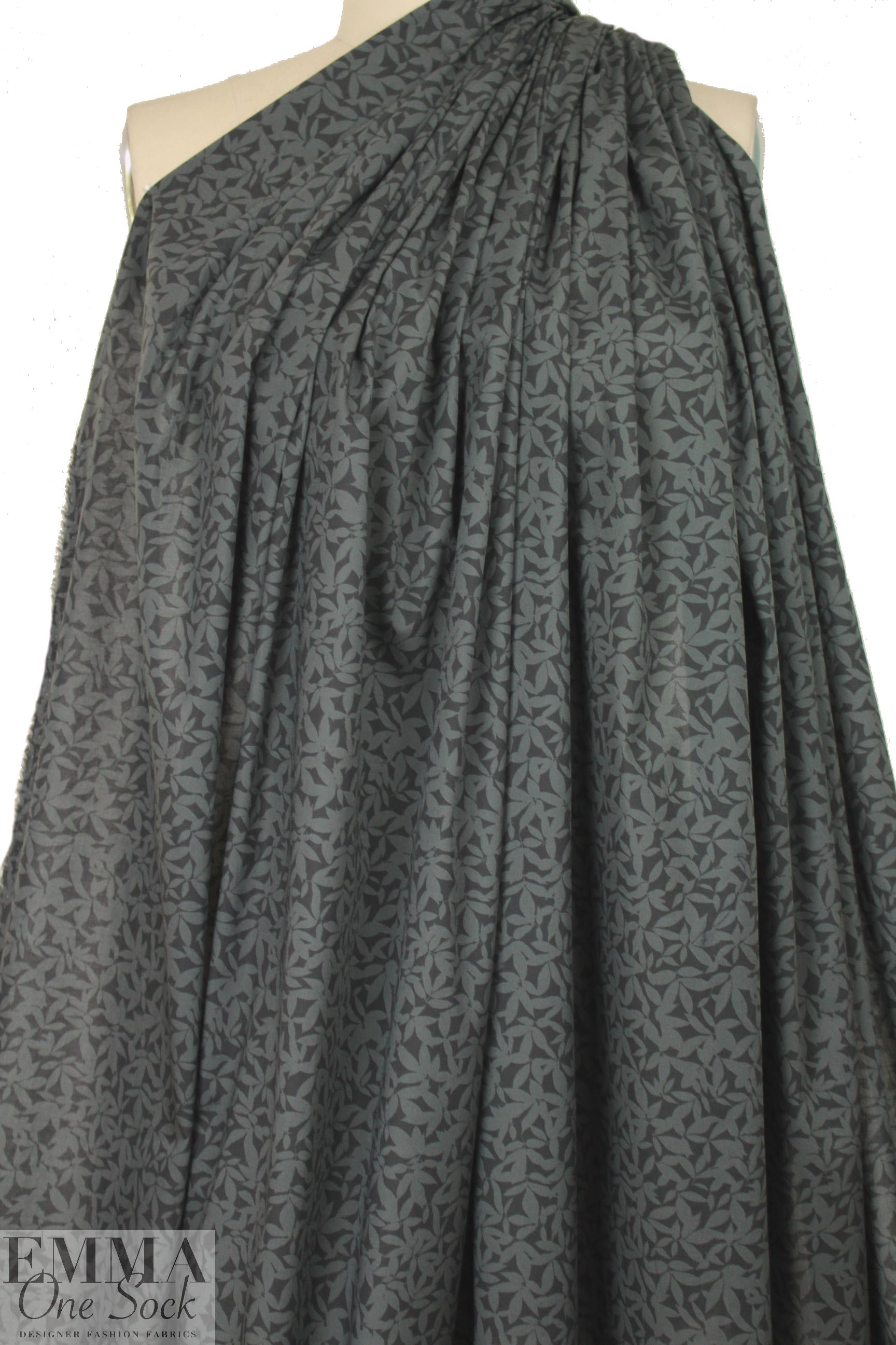 Burberrry leaf silhouette graphic cotton voile