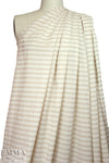 Italian cotton yarn-dye striped voile - beige/natural