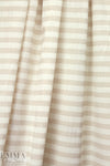 Italian cotton yarn-dye striped voile - beige/natural
