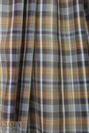 Italian acorn/slate/indigo plaid cotton voile