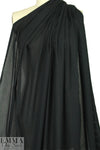 French cotton burnout mini-stripe voile - black