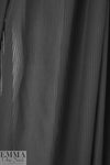French cotton burnout mini-stripe voile - black