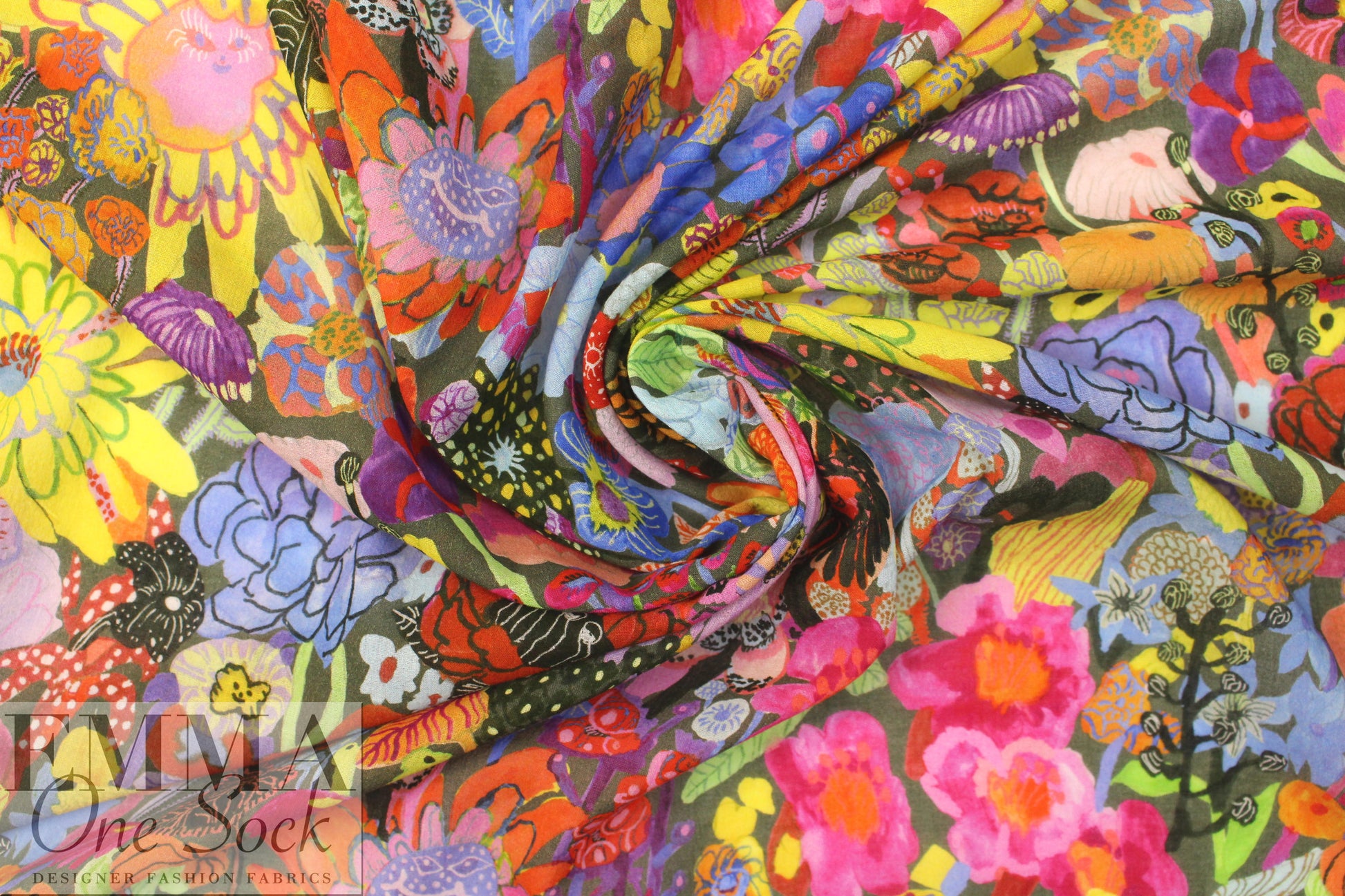 NY designer cotton voile print - florafantasm