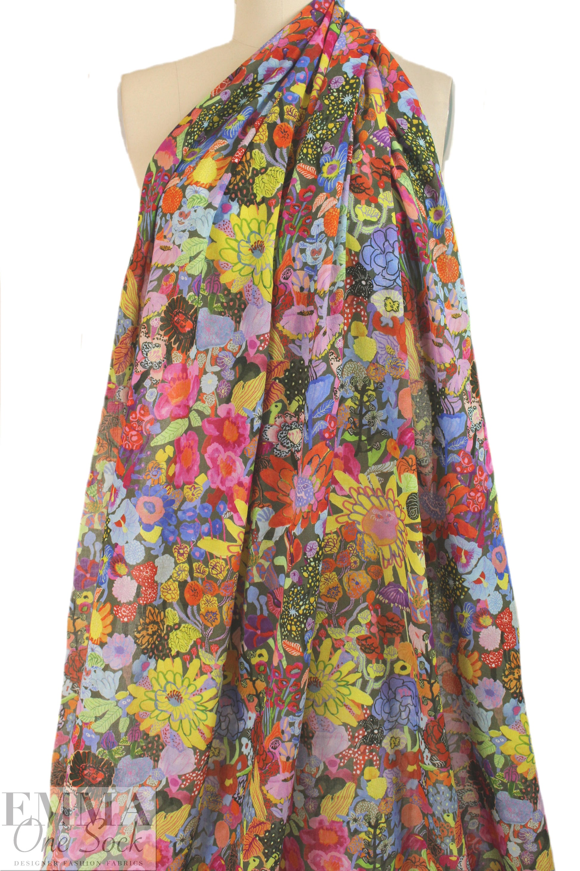 NY designer cotton voile print - florafantasm