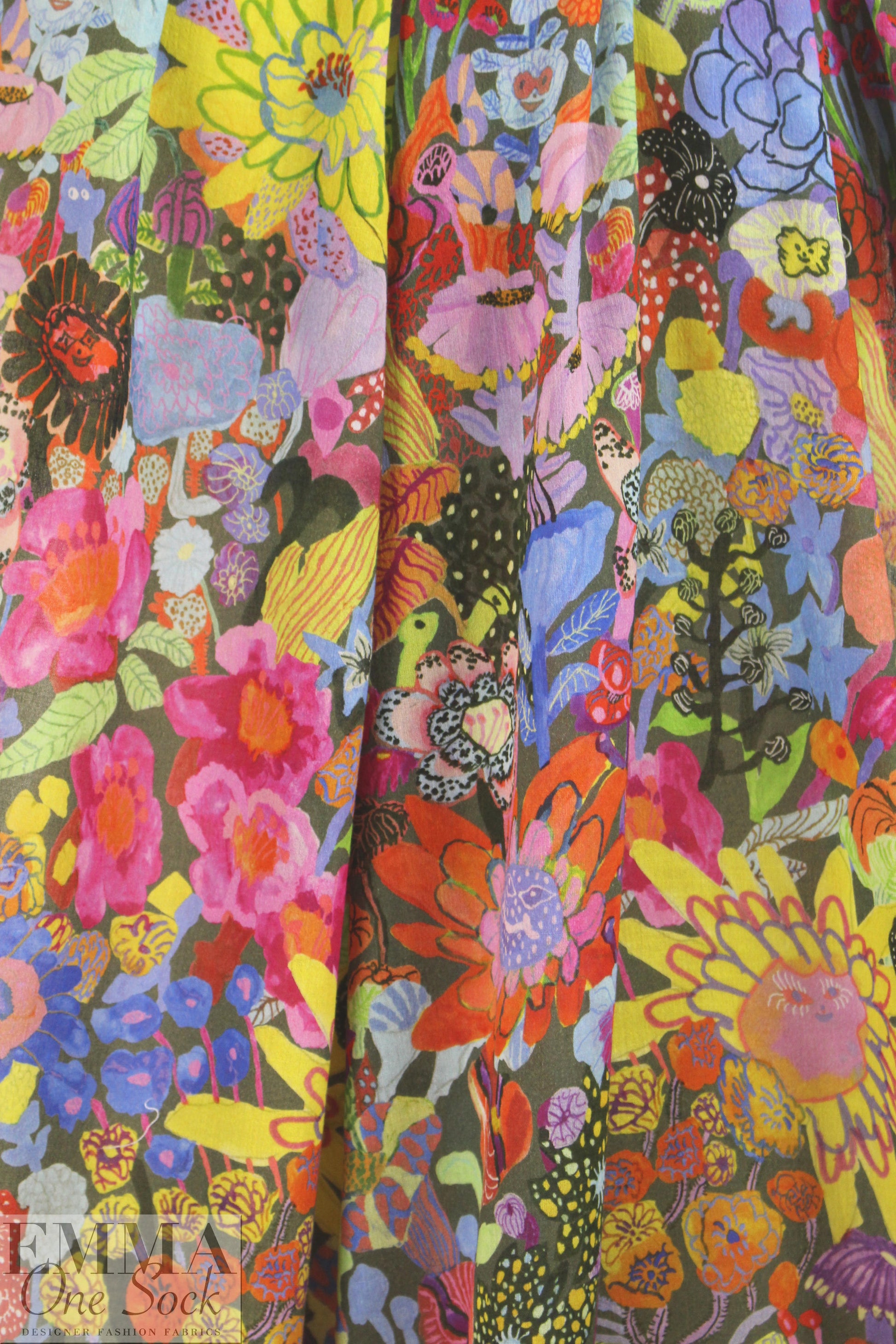 NY designer cotton voile print - florafantasm