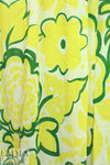NY designer lemon/pine floral cotton voile woven