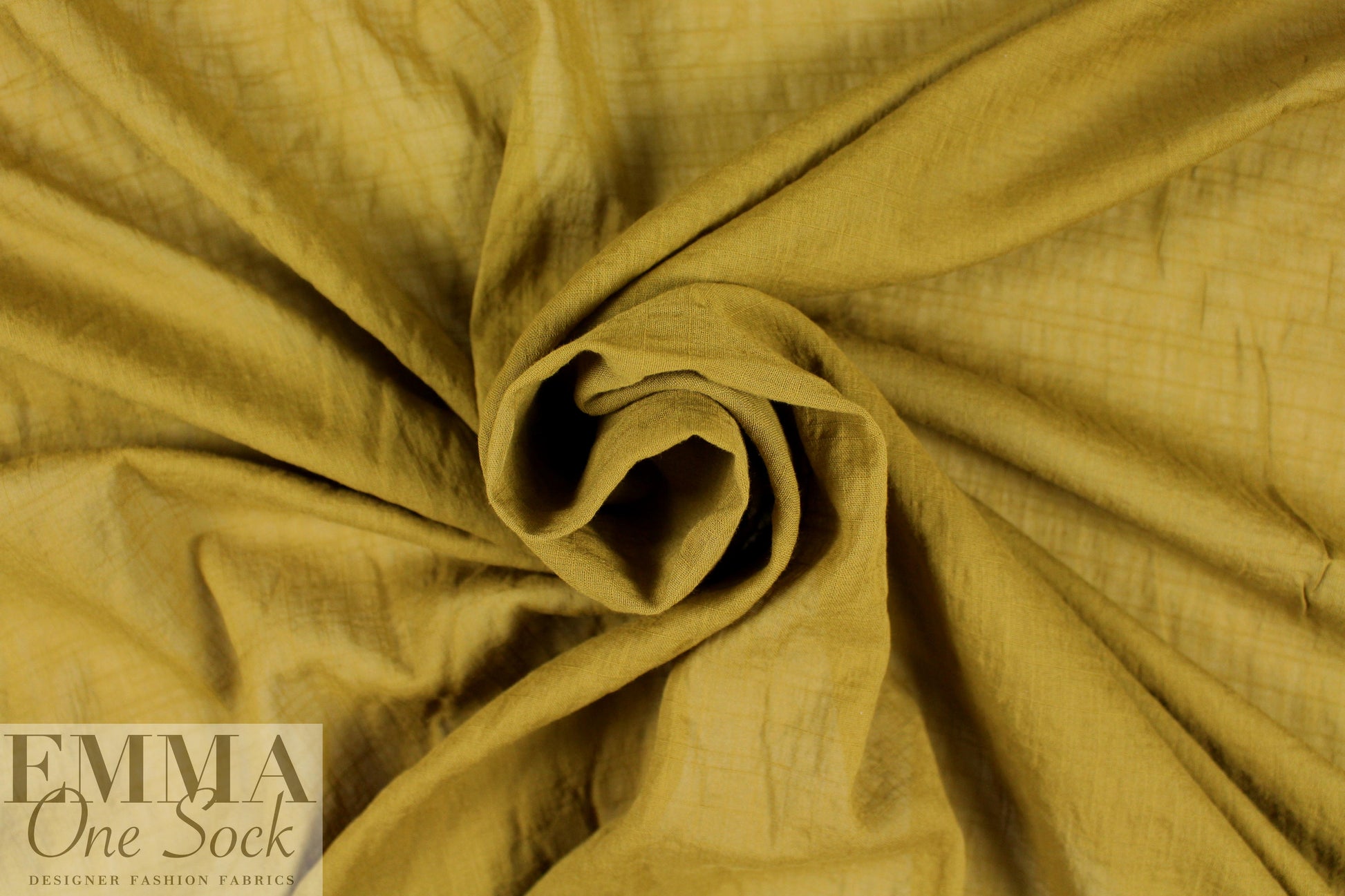 NY designer boho grid stretch cotton voile - dijon 1 yard
