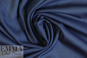 NY designer lightweight cotton voile - navy 2 yds