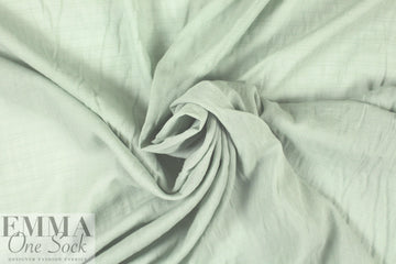 NY designer boho grid stretch cotton voile - dusty mint 2.125 yd