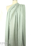 NY designer boho grid stretch cotton voile - dusty mint 1.5 yd