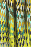 NY designer optic graphic panel cotton/silk voile