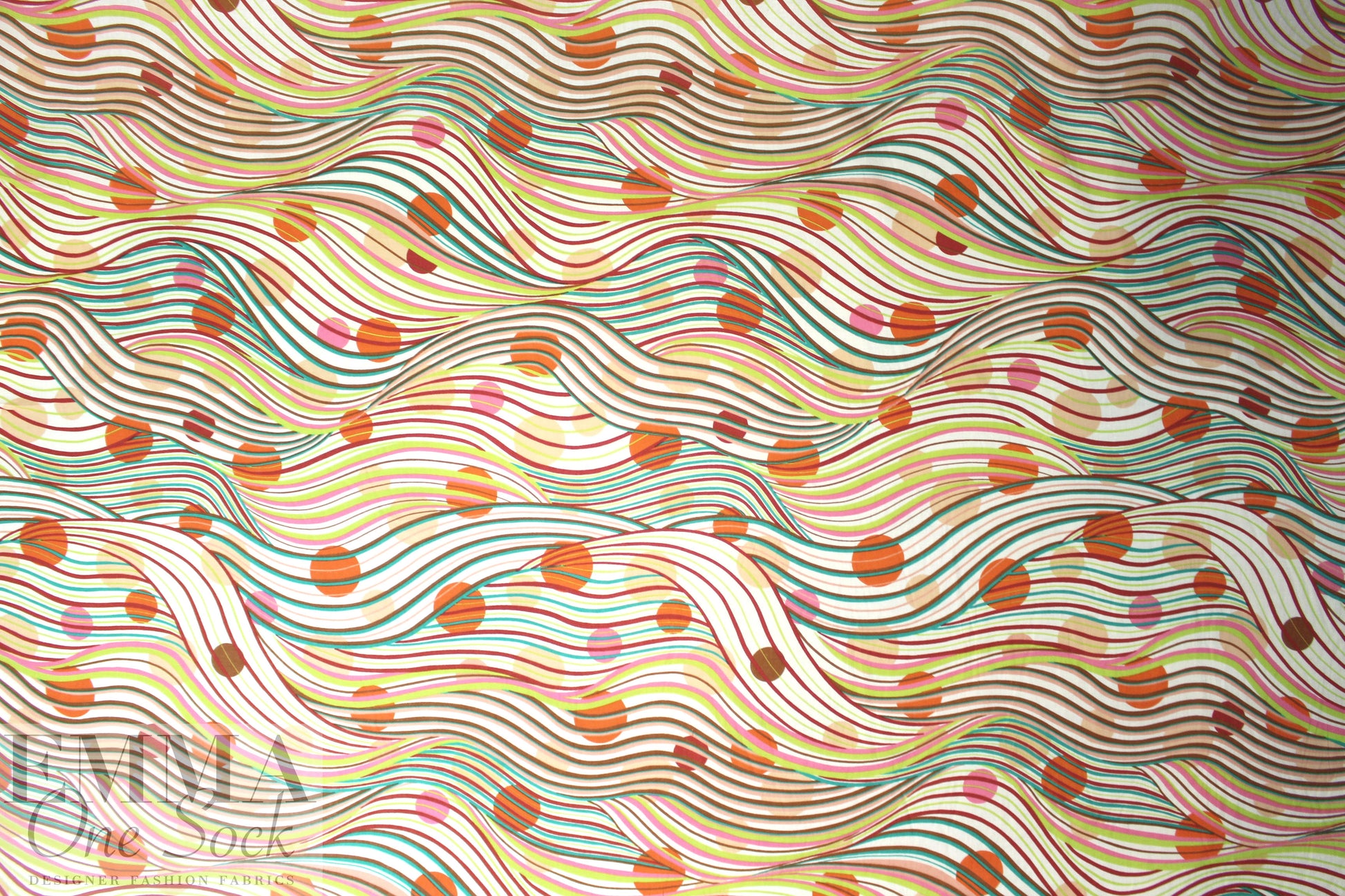 Italian swimming dots graphic cotton voile