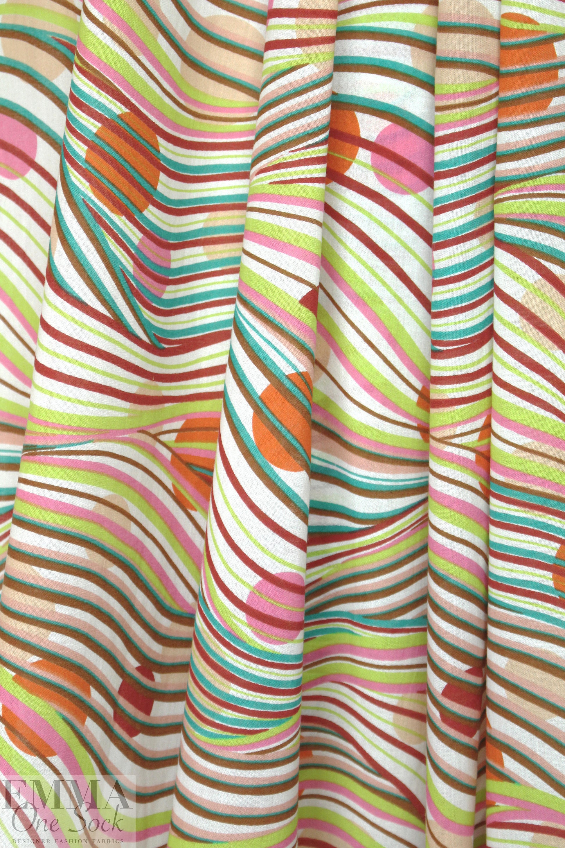 Italian swimming dots graphic cotton voile