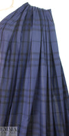 Italian navy/midnight/lurex plaid cotton voile