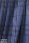 Italian navy/midnight/lurex plaid cotton voile