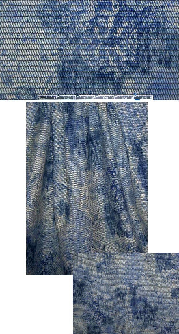 French fancy weave over-printed cotton blend 2.5 yds