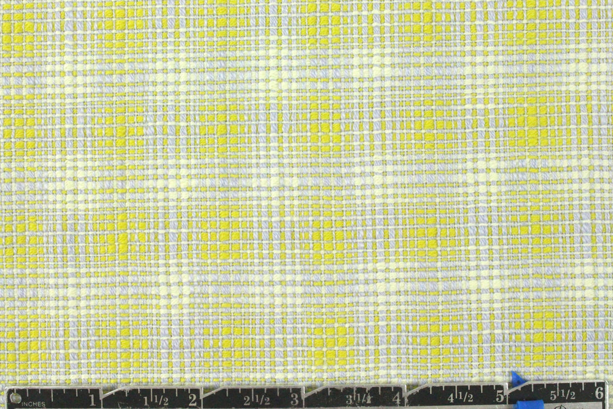 Italian novelty weave cotton suiting - lemon/lav-gray .875 yds