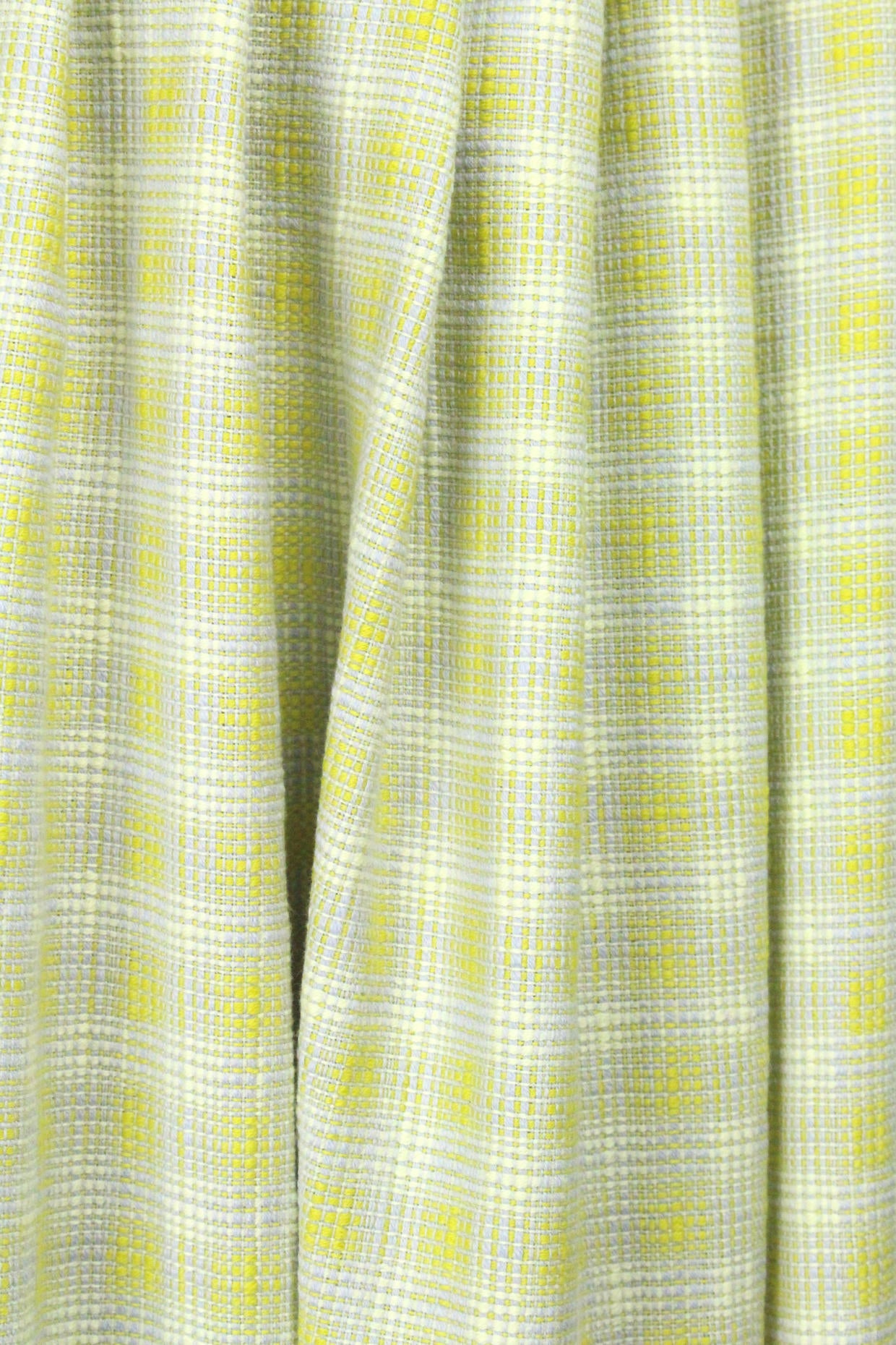 Italian novelty weave cotton suiting - lemon/lav-gray .875 yds
