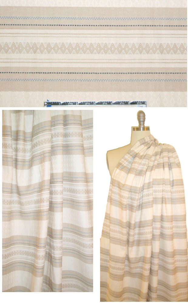 CA designer folk weave all cotton stripe