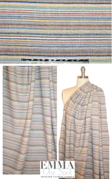 NY designer soft cotton multicolor woven .875 yds
