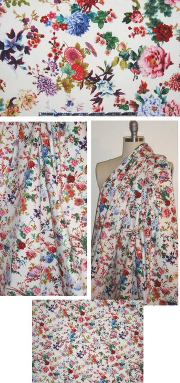 French digital liberty-esque COTTON stretch twill