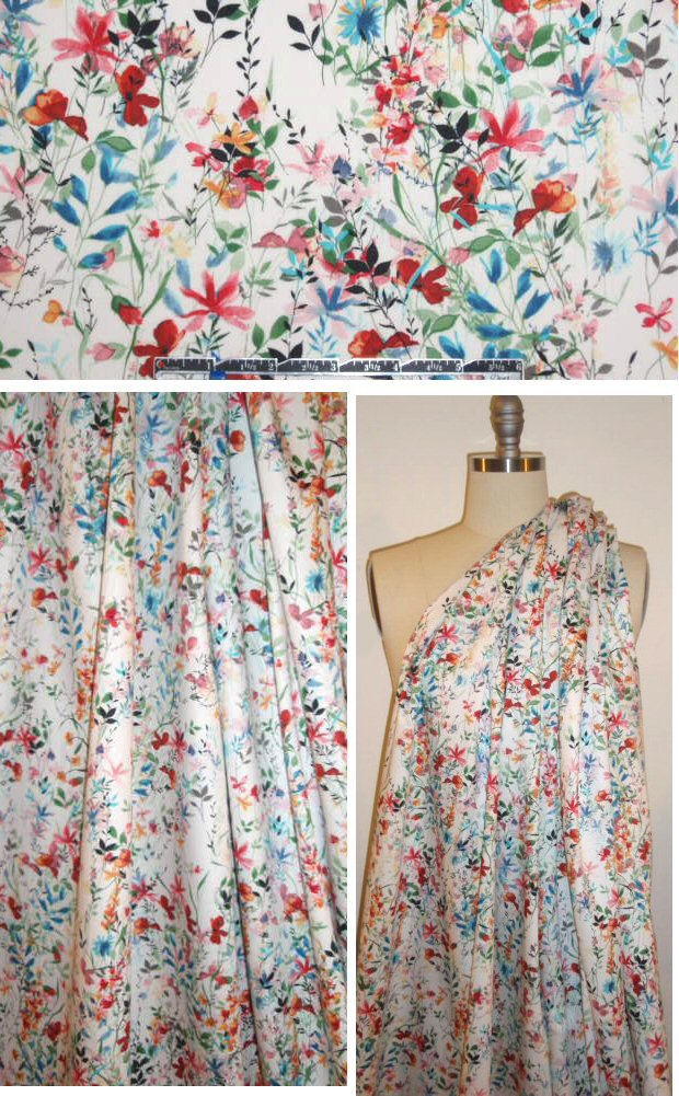 French digital liberty-esque COTTON stretch shirting