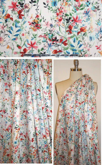 French digital liberty-esque COTTON stretch shirting
