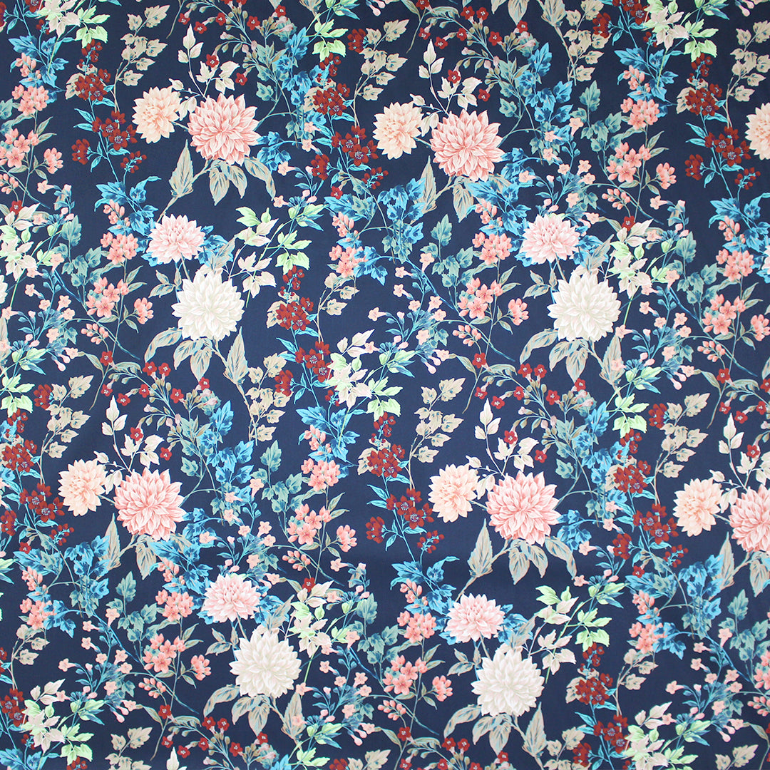 Italian vintage floral cotton stretch woven 1.25 yd