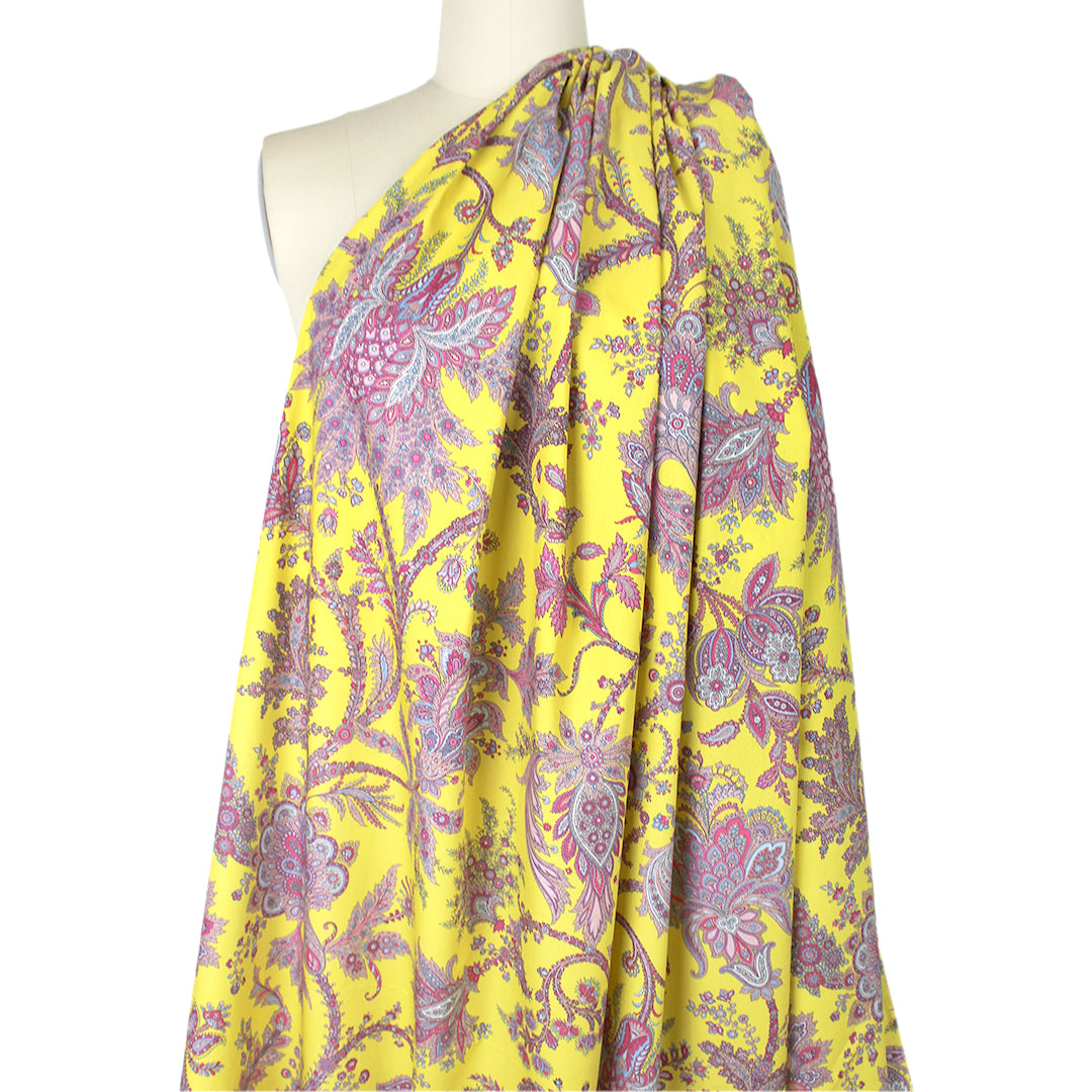 Italian 'floral jewels' cotton shirting  2 yd