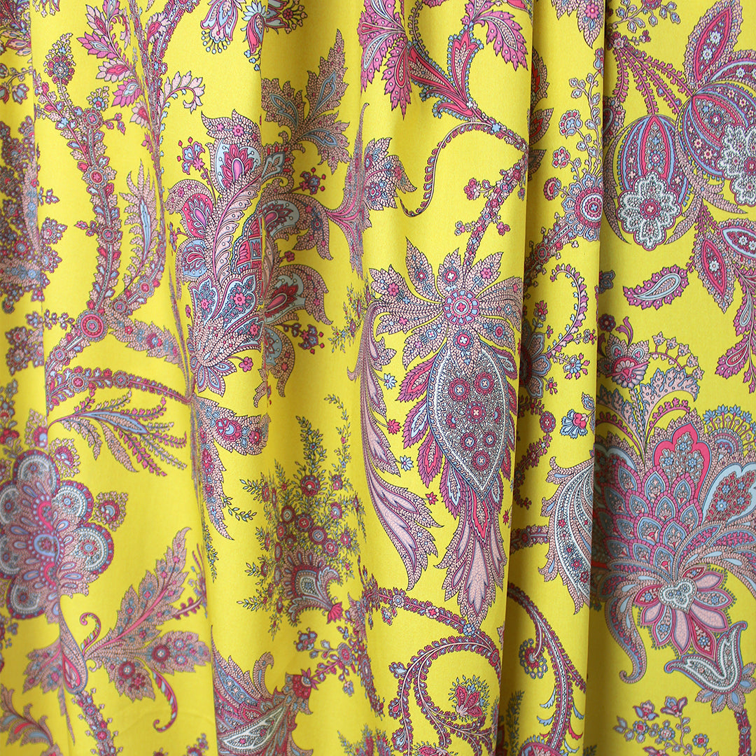 Italian 'floral jewels' cotton shirting  .75 yds