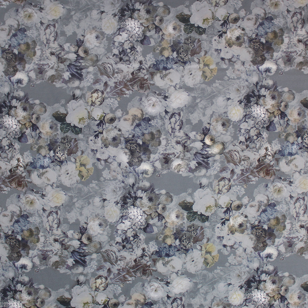 Italian 'evening flowers' printed cotton woven .875 yds