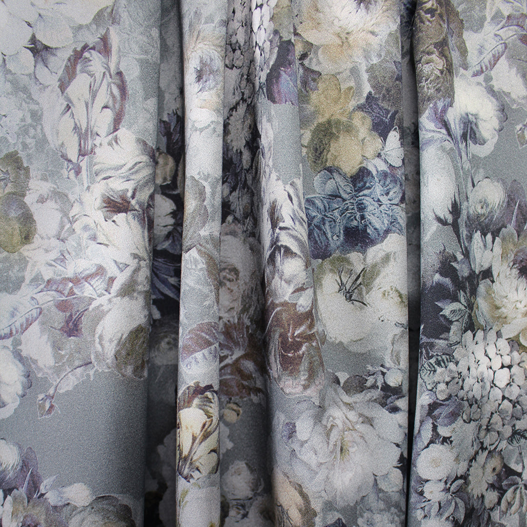 Italian 'evening flowers' printed cotton woven .875 yds