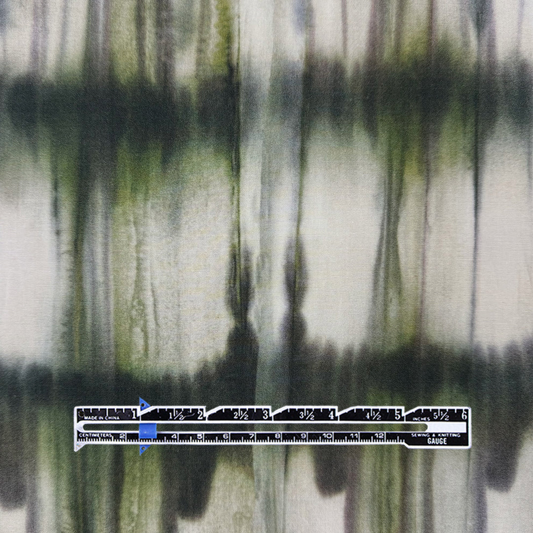 Italian shibori-style 'grasshopper' cotton stretch woven 1 yard
