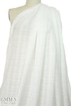 CA designer windowpane jacquard weave cotton - white