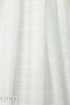 CA designer windowpane jacquard weave cotton - white